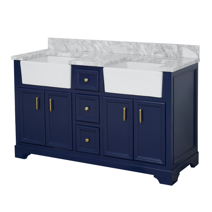 Sand & Stable Emiliano 60'' Double Bathroom Vanity with Top & Reviews Wayfair